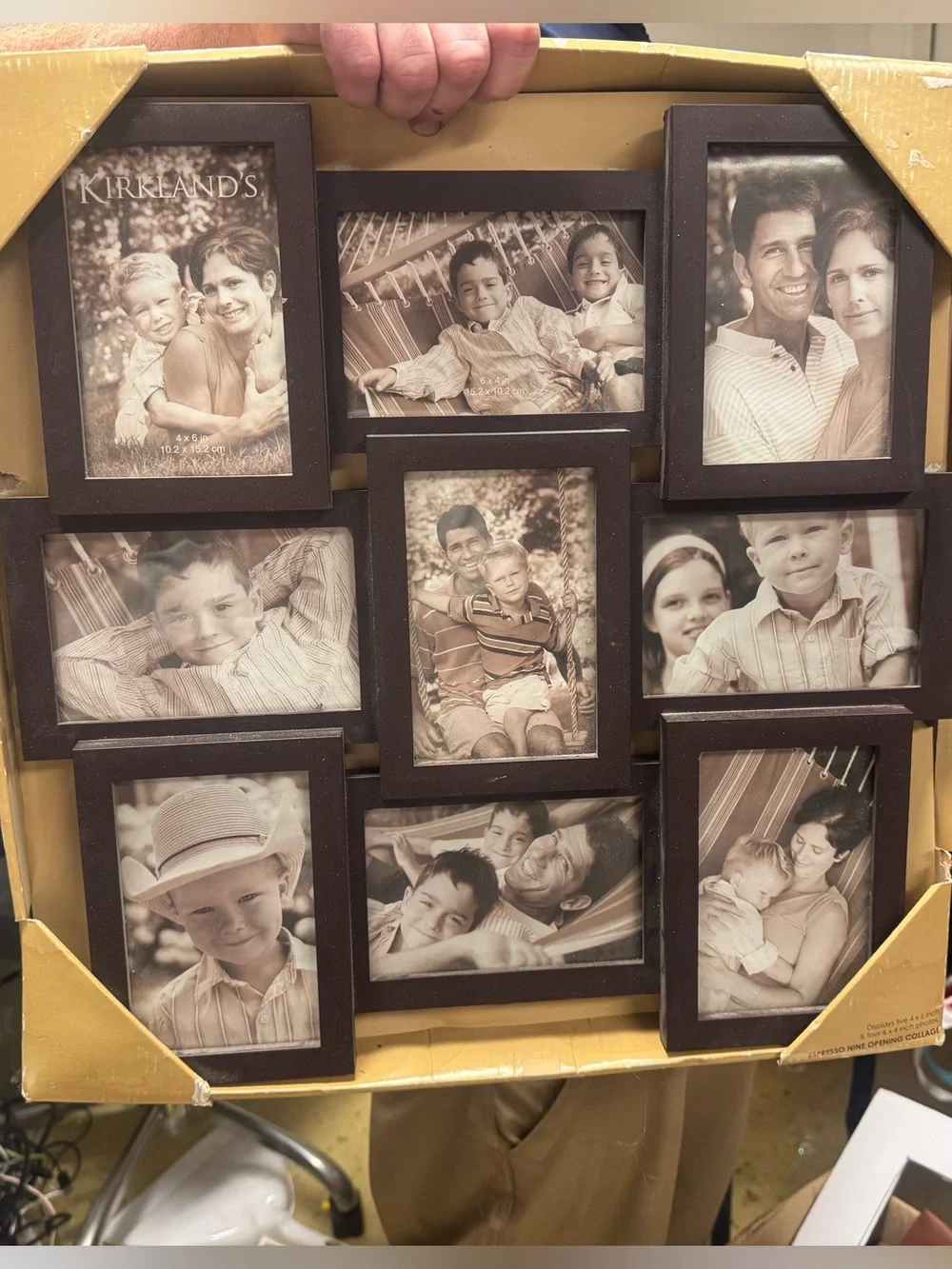 Kirklands Espresso Brown Multi-Opening Collage Frame